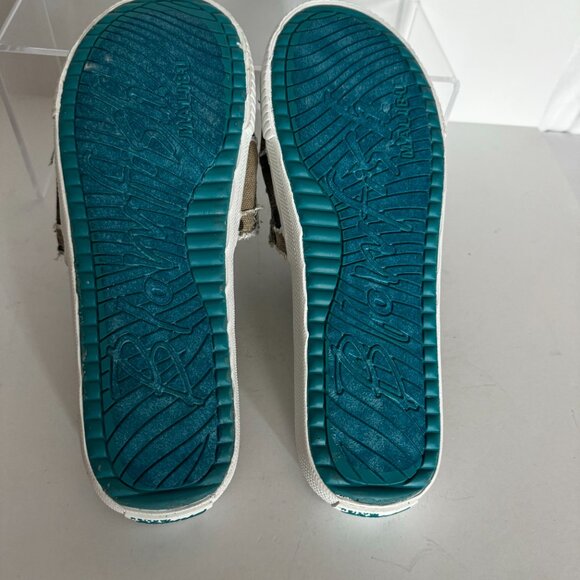 Blowfish Malibu Superfoam Soak Camo Canvas Green Tan Size 7.5 Slides Slip-on - Picture 5 of 9